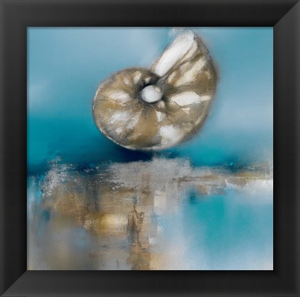 Framed Blue Shores Nautilus Print