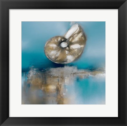 Framed Blue Shores Nautilus Print