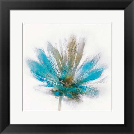 Framed Teal Breeze I Print