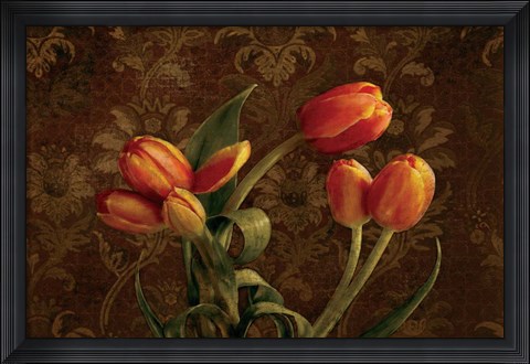 Framed Fleur de lis Tulips Print