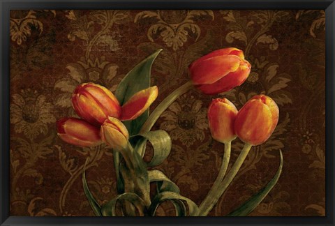 Framed Fleur de lis Tulips Print