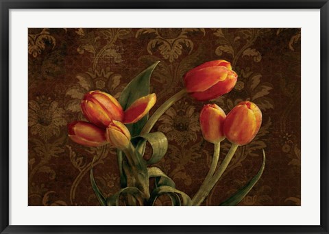 Framed Fleur de lis Tulips Print