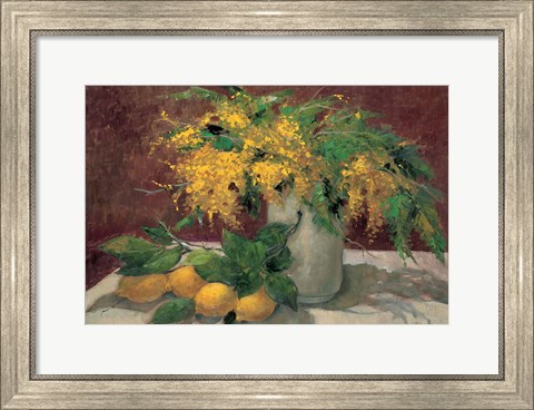 Framed Mimosas y Limones Print
