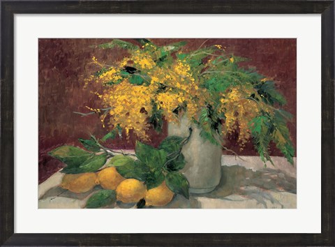 Framed Mimosas y Limones Print