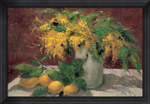 Framed Mimosas y Limones Print