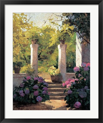 Framed Jardi Interior Claustre Print