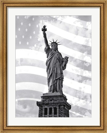Framed Liberty Flag Print