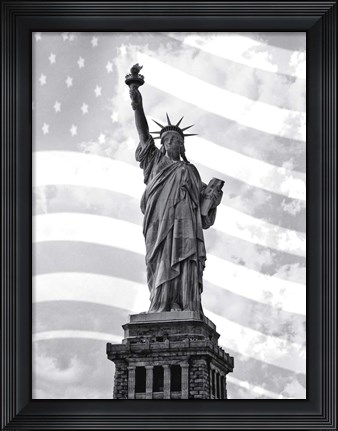 Framed Liberty Flag Print