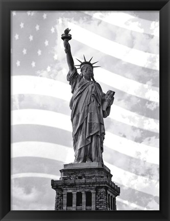 Framed Liberty Flag Print