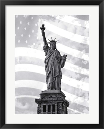 Framed Liberty Flag Print