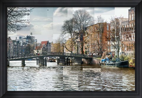 Framed Zwanenburgwal Canal Print