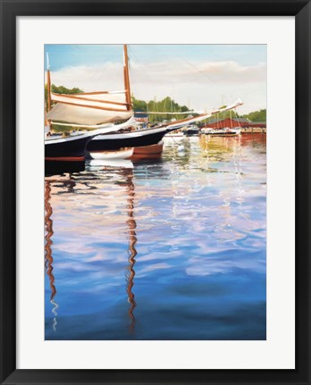 Framed Harbor Reflections Print