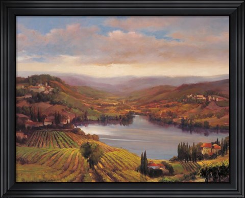 Framed Vineyard View I Print