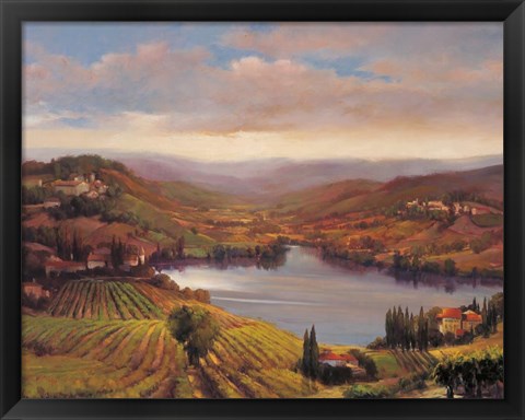 Framed Vineyard View I Print