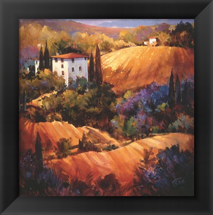 Framed Evening Glow Tuscany Print