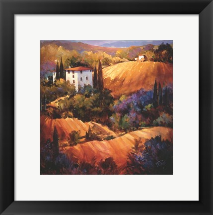 Framed Evening Glow Tuscany Print