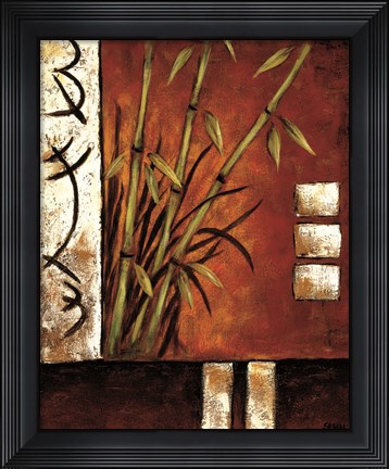 Framed Russet Silhouette II Print