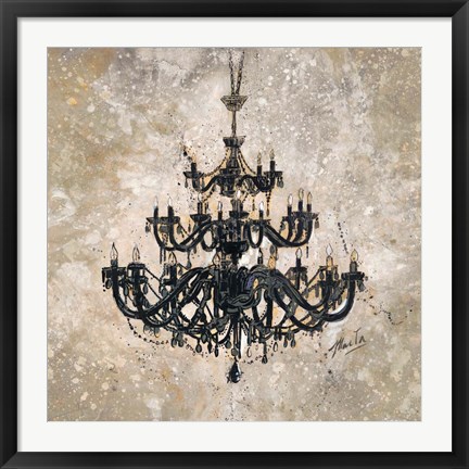 Framed Onyx Chandelier Print