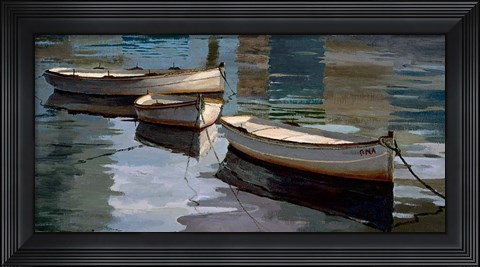 Framed El Descanso de las Tres Barcas Print