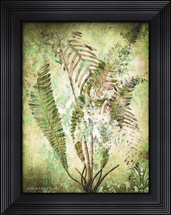 Framed Organic Greenery in Damask II Print