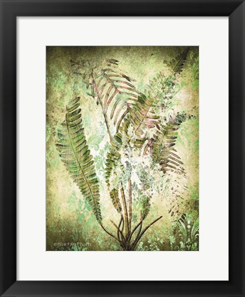 Framed Organic Greenery in Damask II Print