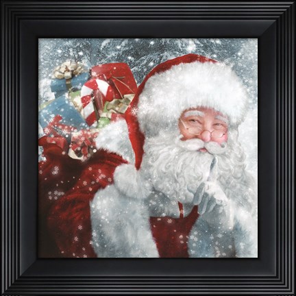 Framed Santa Presents Print