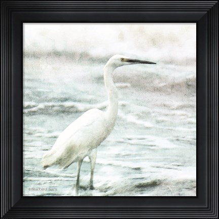 Framed Coastal Heron Print