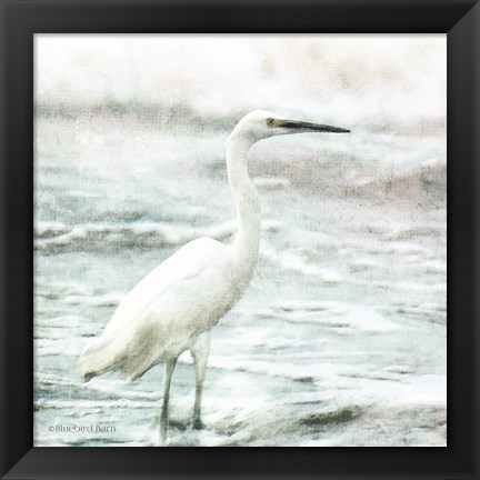 Framed Coastal Heron Print