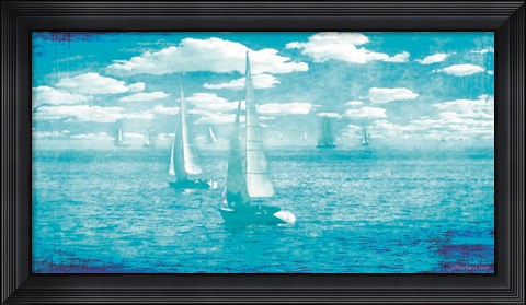 Framed Sailboat Vista Print