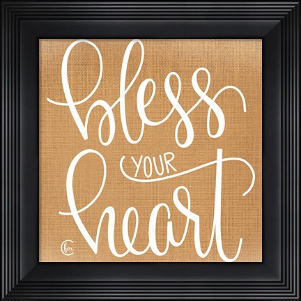 Framed Bless Your Heart Print