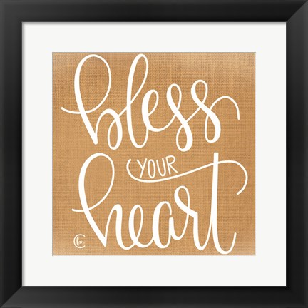 Framed Bless Your Heart Print