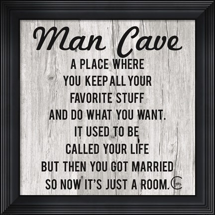 Framed Man Cave Print