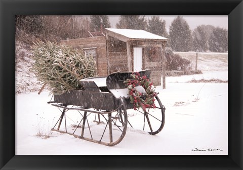 Framed Grandpa&#39;s Sleigh Print