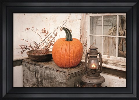 Framed Fall Lantern Print