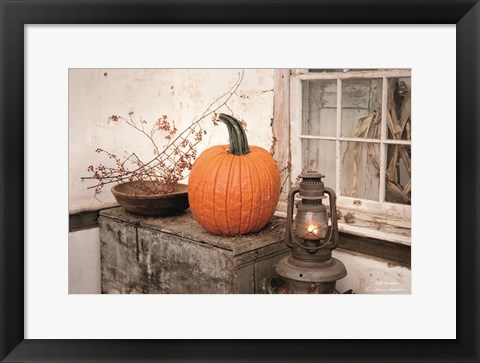 Framed Fall Lantern Print