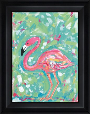 Framed Summer Flamingo Print