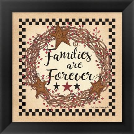 Framed Family Wreath Print