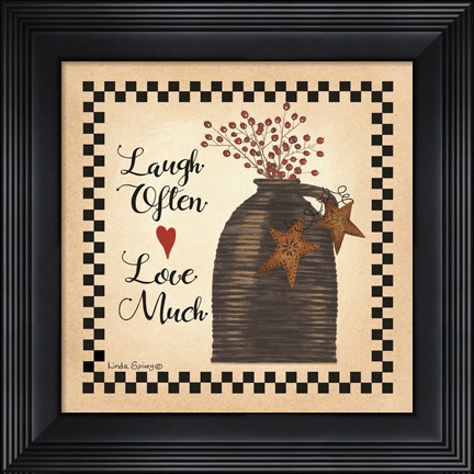 Framed Laugh Often Print