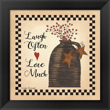 Framed Laugh Often Print