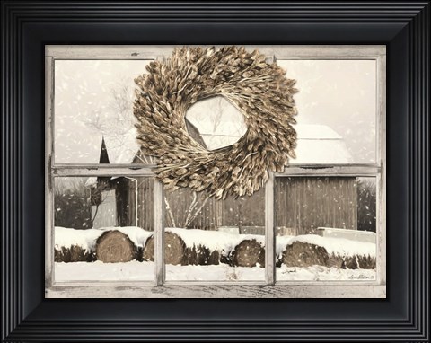 Framed Millersburg Winter View Print