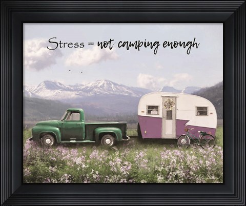 Framed Camping Stress II Print