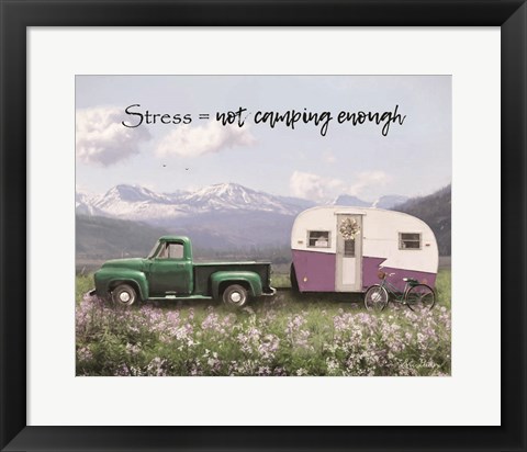 Framed Camping Stress II Print