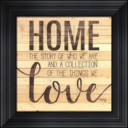 Framed Home Story Print