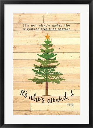 Framed Under the Christmas Tree Print