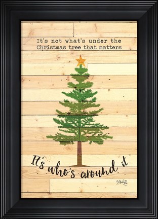 Framed Under the Christmas Tree Print