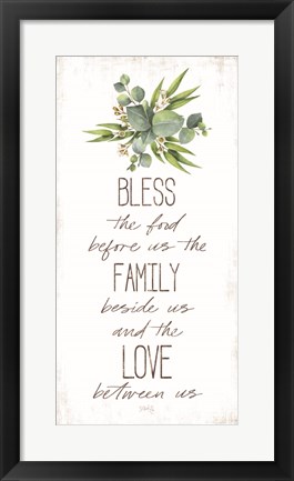 Framed Dinner Blessing Print