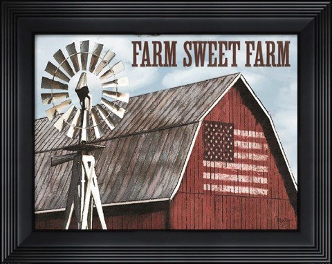 Framed Farm Sweet Farm Print