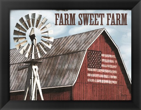 Framed Farm Sweet Farm Print