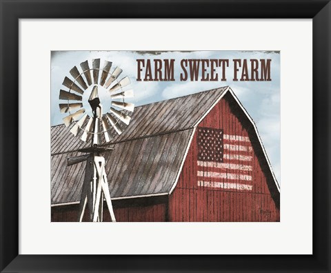 Framed Farm Sweet Farm Print