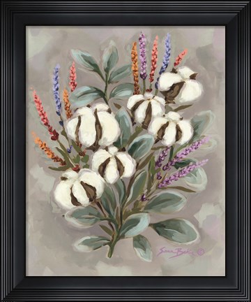 Framed Cotton Bouquet Print